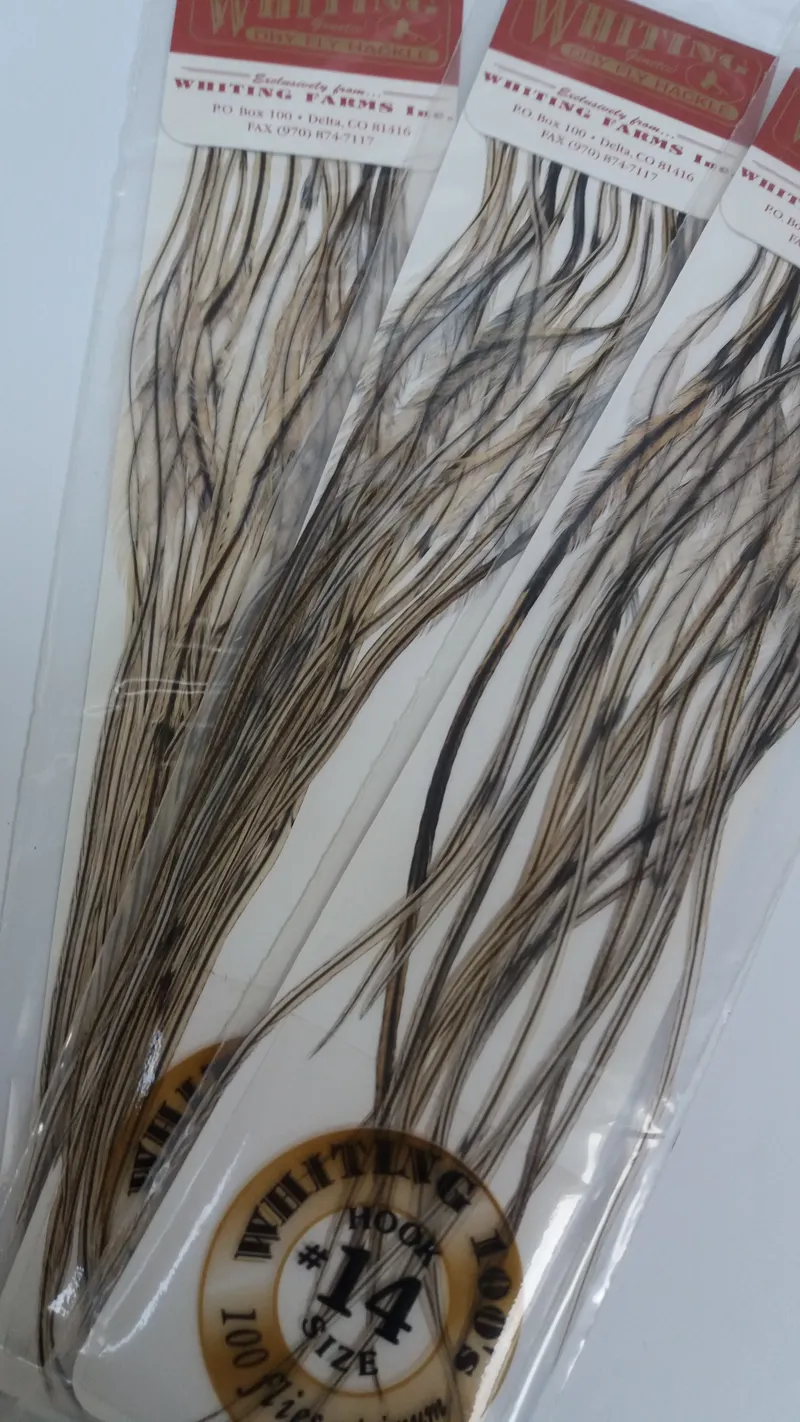 Whiting 100 Saddle Hackle Pack in Silver Badger-2